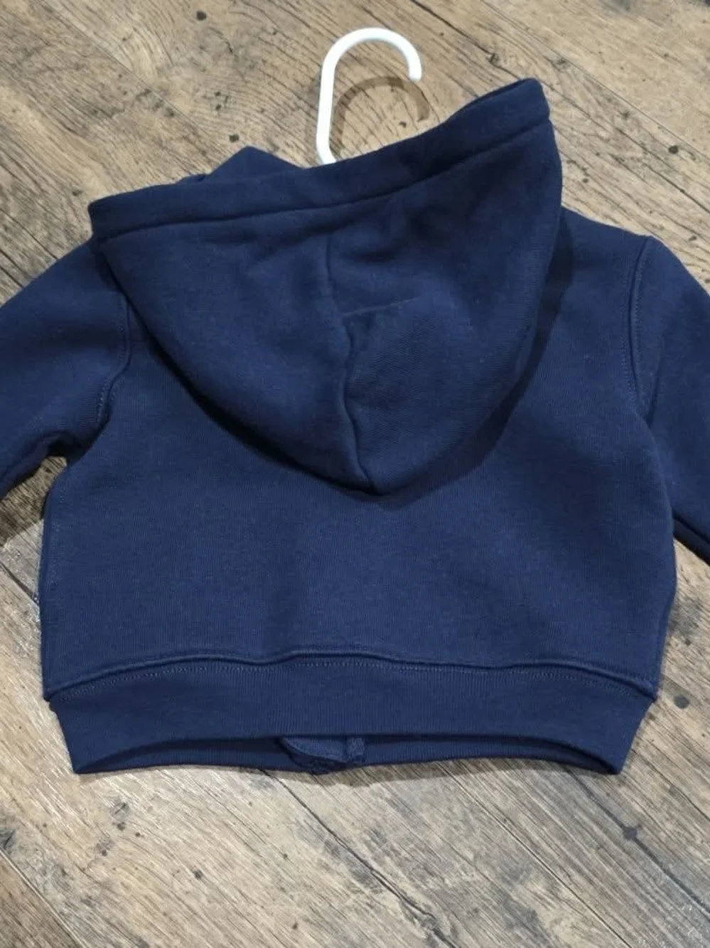 Ralph Lauren Navy Blue Kids Hooded Zip Sweatshirt with Red Pony
